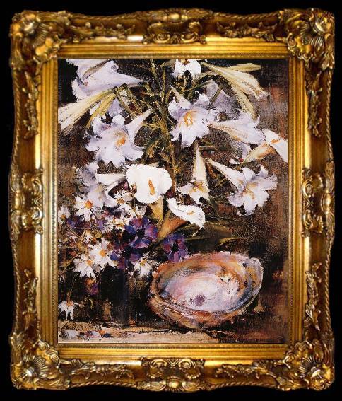 framed  Nikolay Fechin Lily and Shell, ta009-2